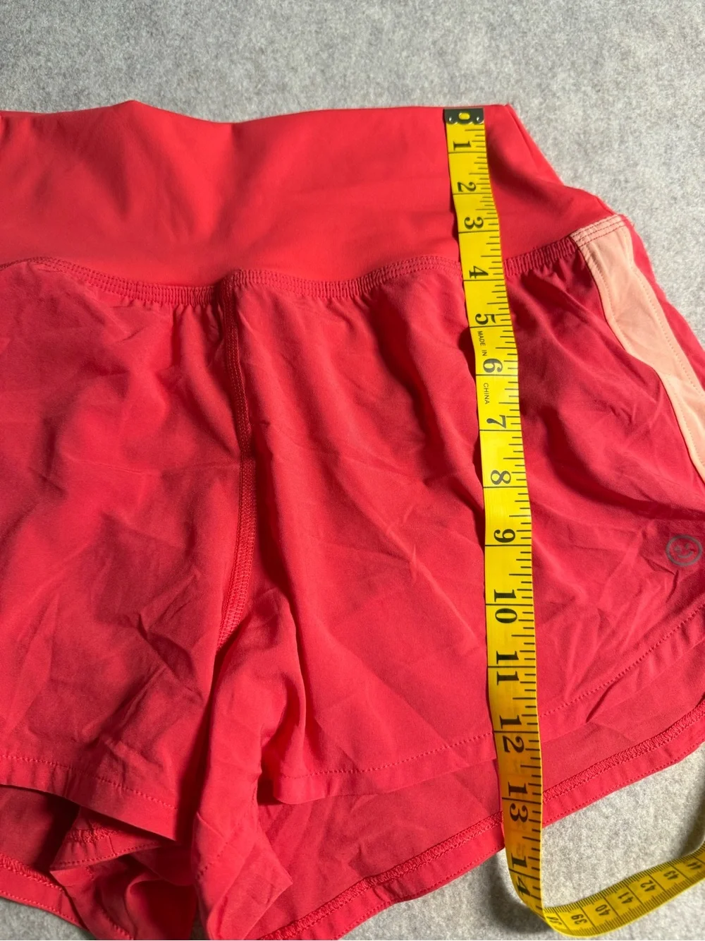 Gilly Hicks Bright Coral Athletic Shorts‎ with Peach Panels